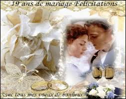 19 ans mariage