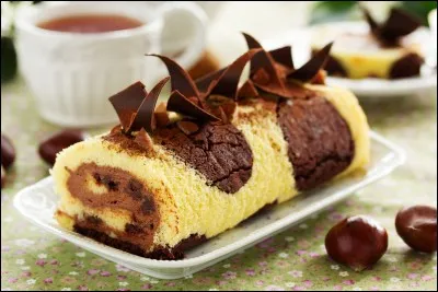 Voici une jolie petite bûche réalisée avec les marrons les plus célèbres :