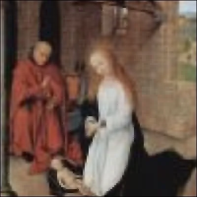 Nativité (ca 1470) par "le" peintre de Bruges" du XVe siècle.