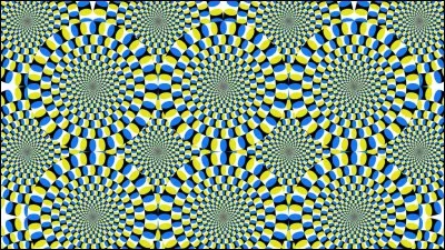 Pour vous mettre dans un état d'esprit favorable suivez des yeux les cercles composant une illusion d'optique conçue par un célèbre japonais. Quel est le nom de l'illusion ?