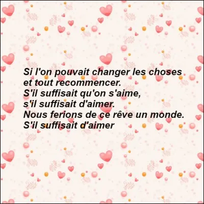 Qui nous offrait ces paroles ?