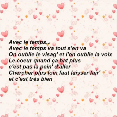 Qui nous chantait ces paroles ?