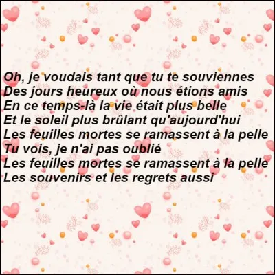 Quel est ce titre plein de tristesse ?