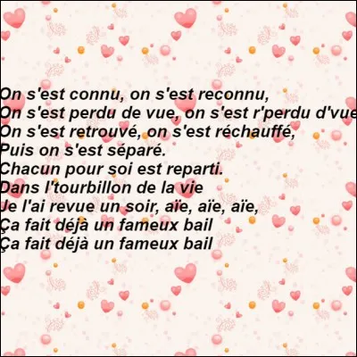 Laquelle de ces personnes n'a jamais chanté ces paroles ?