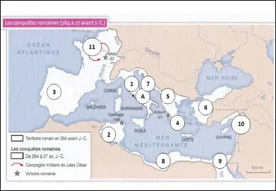 Comment s'appelle la ville correspondant à la lettre A sur la carte ?