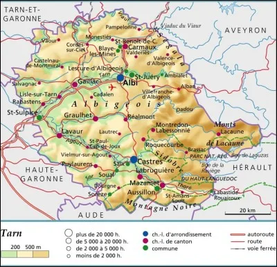 TARN - Quel est le chef-lieu de ce département de la région Occitanie ?