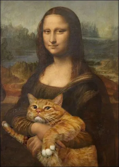 Chez quel artiste ce gros chat s'est-il incrusté ?