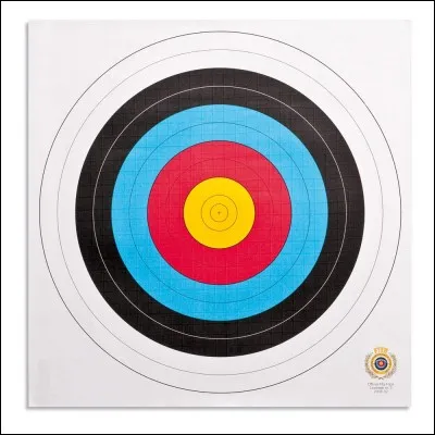 Comment appelle-t-on cette feuille de papier se composant de cercles de couleurs servant à compter les points pour les archers ?