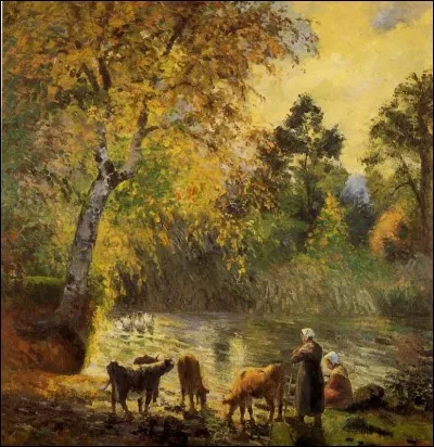 Qui a peint "Automne, étang de Montfoucault" ?