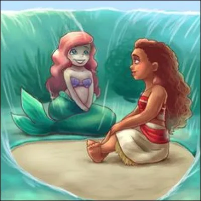 Qui est la sirène qui regarde Vaiana ?