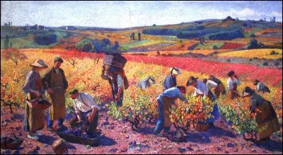 A qui doit-on la toile intitulée "Les vendanges" ?