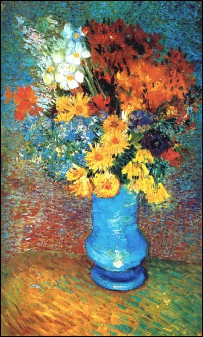 Qui a peint "Vase avec marguerites et anémones" ?