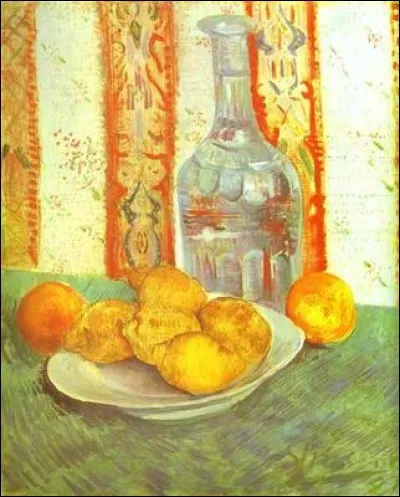 Qui a peint "Nature morte avec bouteille et citron" ?