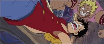 Épisode 151 - Sur Jaya, Luffy bat Bellamy en un seul coup de poing, sans même utiliser les effets de son fruit du démon.