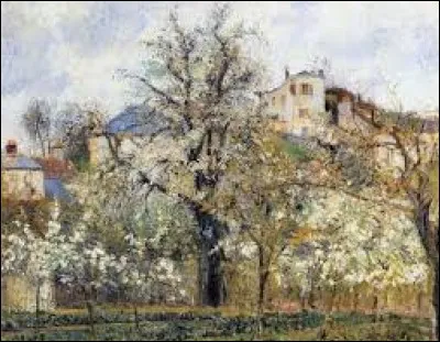 Ce tableau, intitulé "Printemps, pruniers en fleurs" est une uvre ...