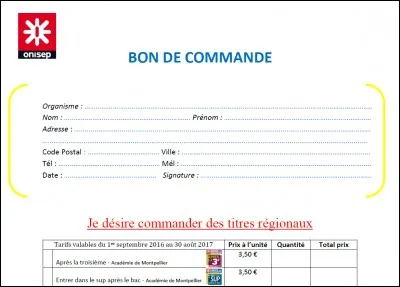 Qui est l'émetteur du bon de commande ?