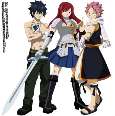 Comment Erza se comporte-t-elle avec Natsu et Gray ?