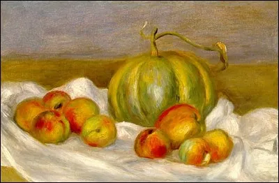 Qui a peint "Nature morte au melon et aux pêches" ?