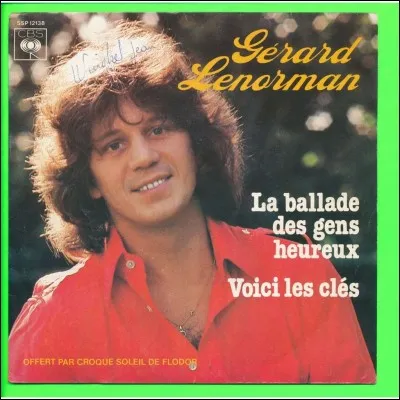 Une chanson de Gérard Lenorman a pour titre :