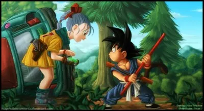 Que fait Gokû quand il voit Bulma pour le première fois ?