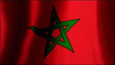 De quelle couleur est l'étoile sur le drapeau du Maroc ?