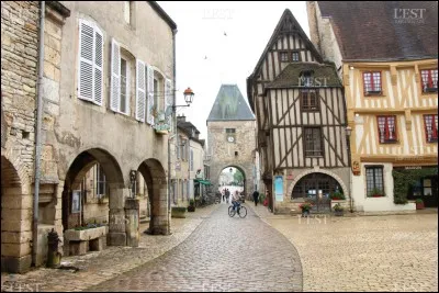 La douceur de vivre bourguignonne se trouve dans ce joli village aux 23 tours, maisons à pans de bois et promenade au bord de la rivière.