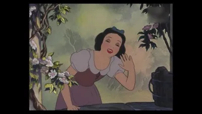 Combien y a-t-il de colombes autour de Blanche-Neige, au puits, quand elle commence à chanter « Je souhaite » ?