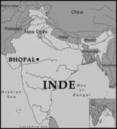 La catastrophe de Bhopal est un glissement de terrain qui a enseveli tout un village en Inde.