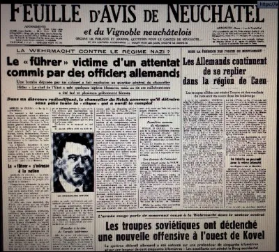 Que se passa-t-il en juillet 1944 pour Hitler ?