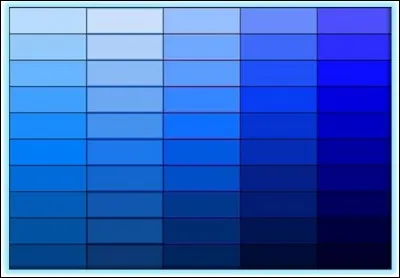 Quelle couleur n'est pas une variété de bleu ?