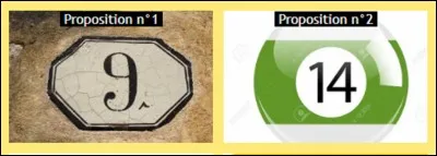 Trouvez le chiffre faisant la suite logique aux propositions 1 et 2 inscrites ci-dessus.