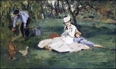 Qui a peint "Famille Monet dans son jardin" ?