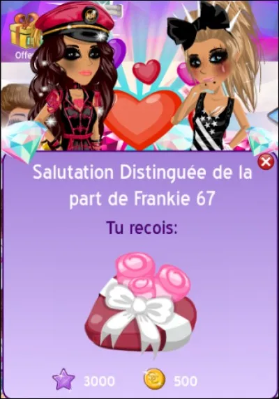 Avec quoi fait-on une salutation dans le jeu MovieStarPlanet ?