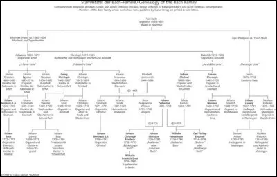 « N » comme « Népotisme (?) » > La généalogie des Bach comporte, sur 4 générations, plus de 50 musiciens ! Vrai ou faux ?