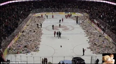 Noël, Sport !
Aux USA, une tradition existe, il s'agit du « Teddy Bear Toss ». Cela consiste à envoyer des ours en peluche pendant un évènement particulier.
En quel endroit et pour quelle raison cette tradition existe-t-elle ?