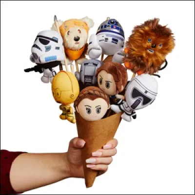 Vous n'aviez (peut-être) pas pensé au bouquet de peluches « Star Wars » ! Il faut avouer aussi que le prix est passé du côté obscur du porte-monnaie. Combien, à votre avis ?