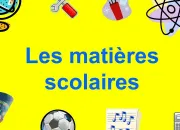 Quiz Matires scolaires - 2