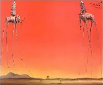 Salvador Dali a peint un tableau intitulé "Les Éléphants".