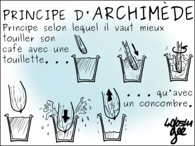 Retrouvez le principe d'Archimède :