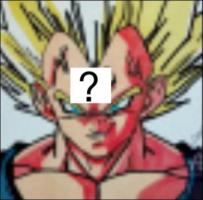 Quelle est la lettre que porte Majin Vegeta sur le front ?