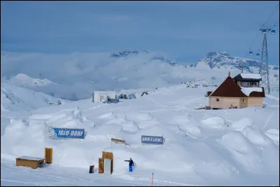 Cette région de Parsenn est considérée comme l'une des origines du ski en Suisse. Pendant les heures de ski, on ouvre le village d'igloo et son bar à la visite : il nous faut garder notre tête pour nos skis.
Nommez cet ''Igloo Village'' qui est situé sous la station Weissfluhjoch, à la jonction Schifer / Totalp, à 2620 m d'altitude.