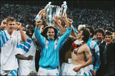 En quelle année l'Olympique de Marseille a-t-il remporté la Ligue des champions de football ?