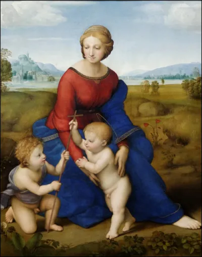 Quel peintre italien de la Renaissance est l'auteur du tableau "La Madone de la prairie" ?