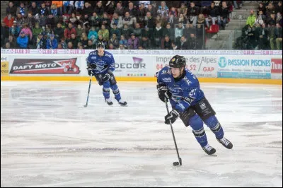 Que dirige un joueur de hockey sur glace avec sa crosse ?