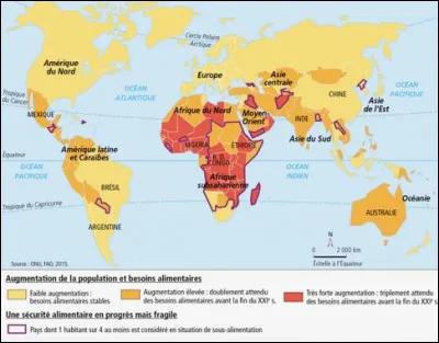 Quel continent connaît une forte augmentation de ses besoins alimentaires  ?