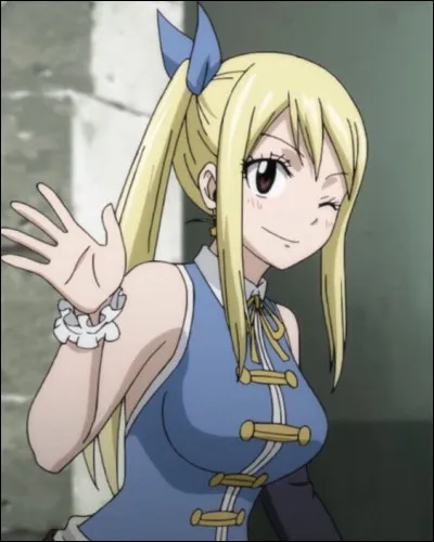 Que fait Lucy pour remercier Natsu de l'avoir sauvée, au tout début de l'animé ?