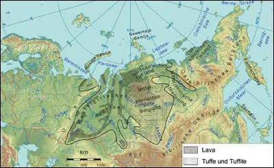 Combien, en pourcentage, d'espèces vivantes ont péri lors des trapps de Sibérie, le plus grand événement volcanique connu ?