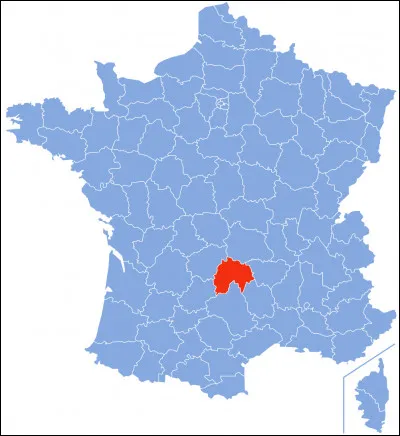 Le Cantal porte le numéro 15.