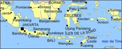 Dans quelle mer ou quel océan se situent les îles de Java, Sumatra et Bali ?