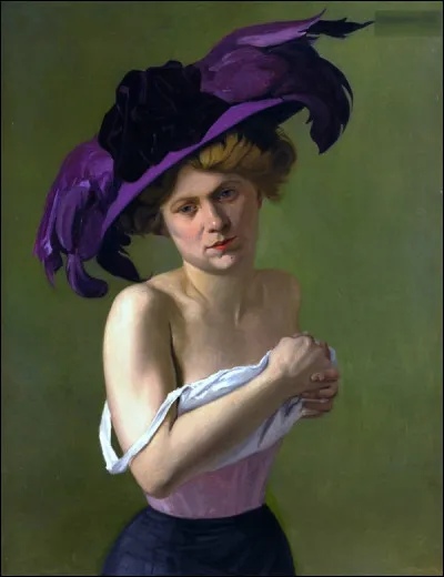 Quel peintre est l'auteur du tableau "Le Chapeau violet" ?